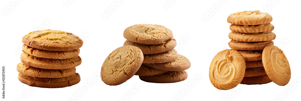 pile of cookie on isolated background pile of cookie on isolated background