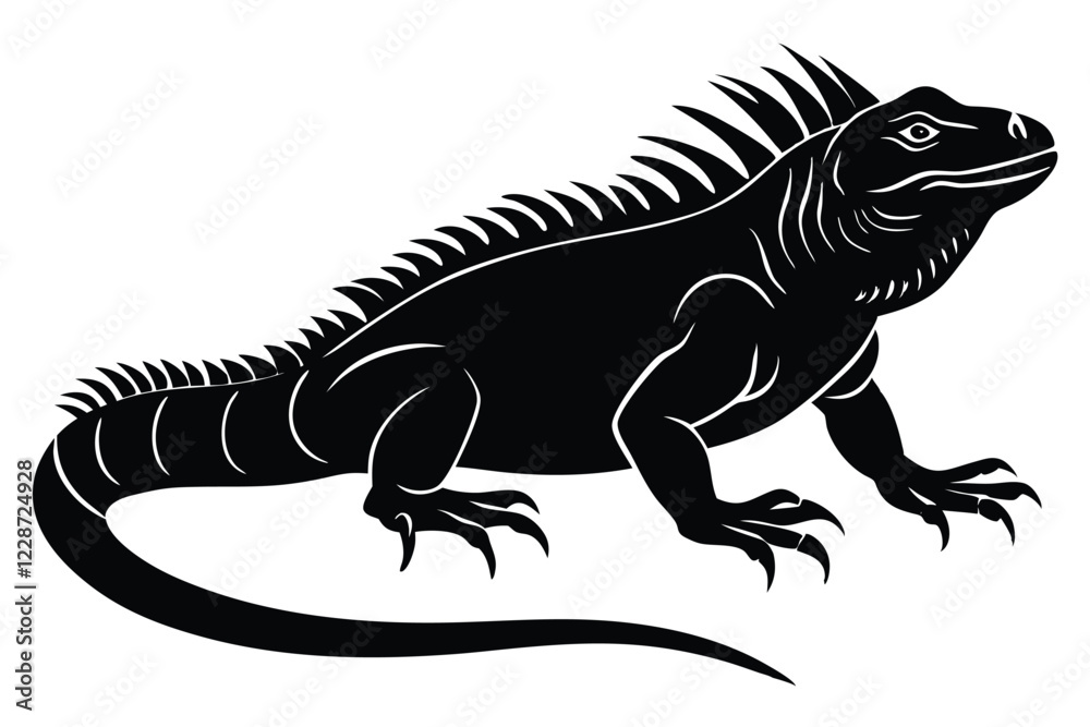 Iguana black Silhouette Clip art Iguana black Silhouette Clip art