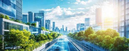 Urban landscape transformation city skyline high-resolution image daytime aesthetic viewpoint modern architecture