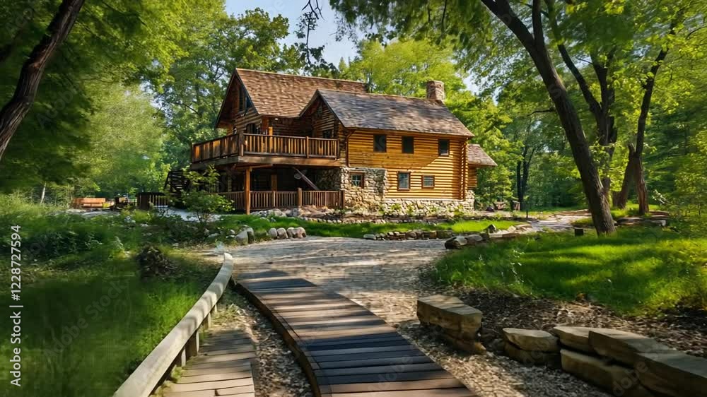 Serene Log Cabin Retreat in Lush Greenery Serene Log Cabin Retreat in Lush Greenery