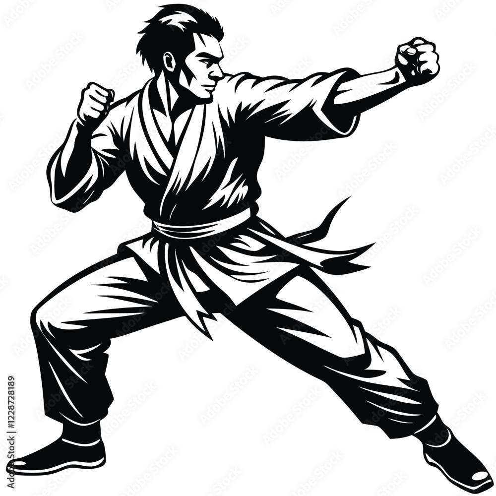 Fototapeta premium Karate vector illustration design