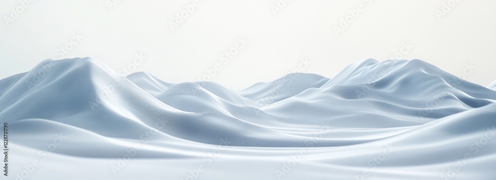Obraz premium Smooth, white, abstract landscape; serene background; design element