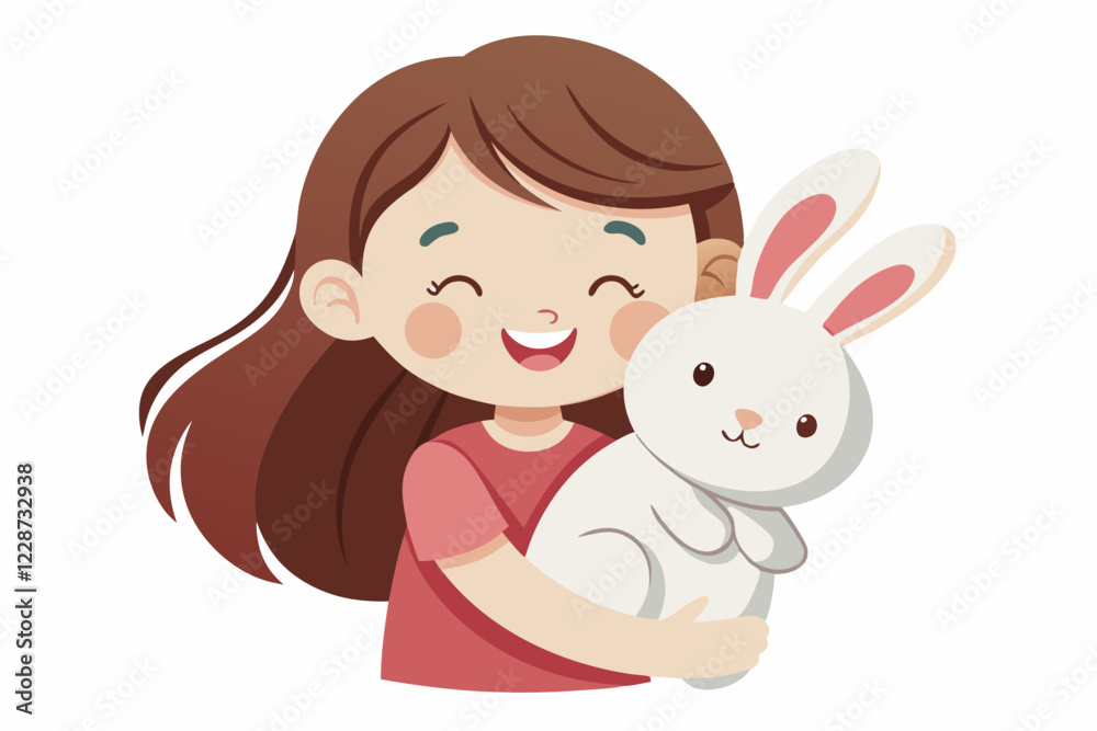 little girl with bunny little girl with bunny