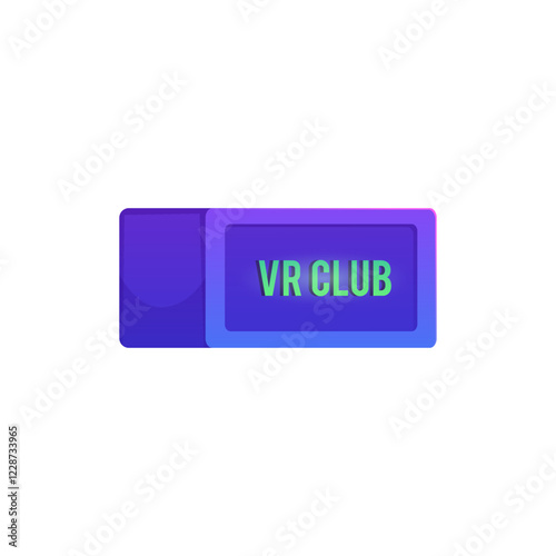 Vector illustration of an advertising sign with the inscription "VR attraction".