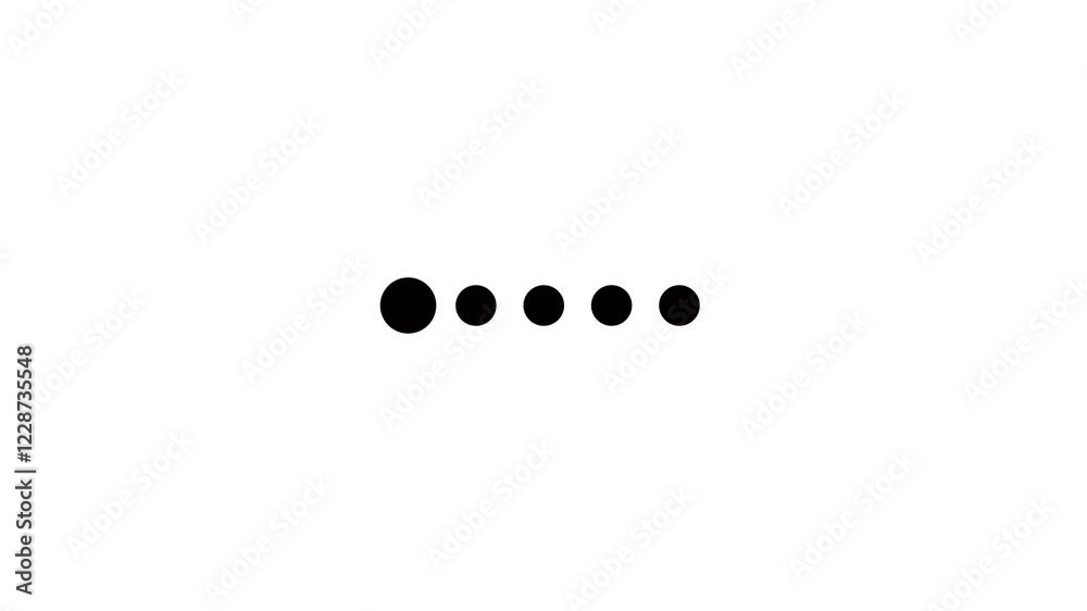 Typing loading dots slowly pulsing inside loop in motion graphics ...
