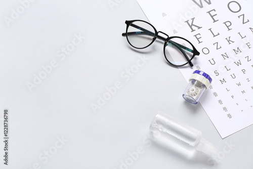 Stylish eyeglasses with eye...