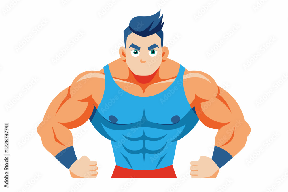 A muscleman or bodybuilder posing A muscleman or bodybuilder posing