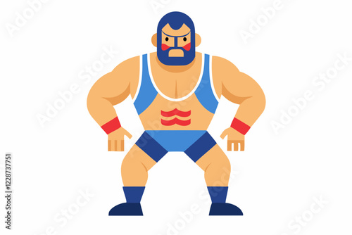 A muscleman or bodybuilder posing