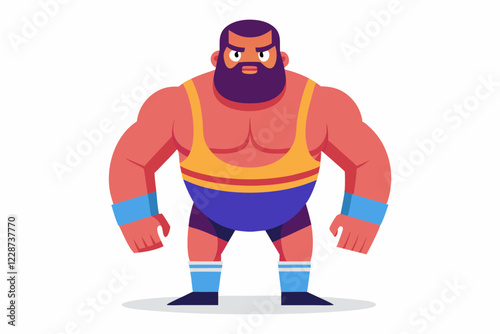 A muscleman or bodybuilder posing