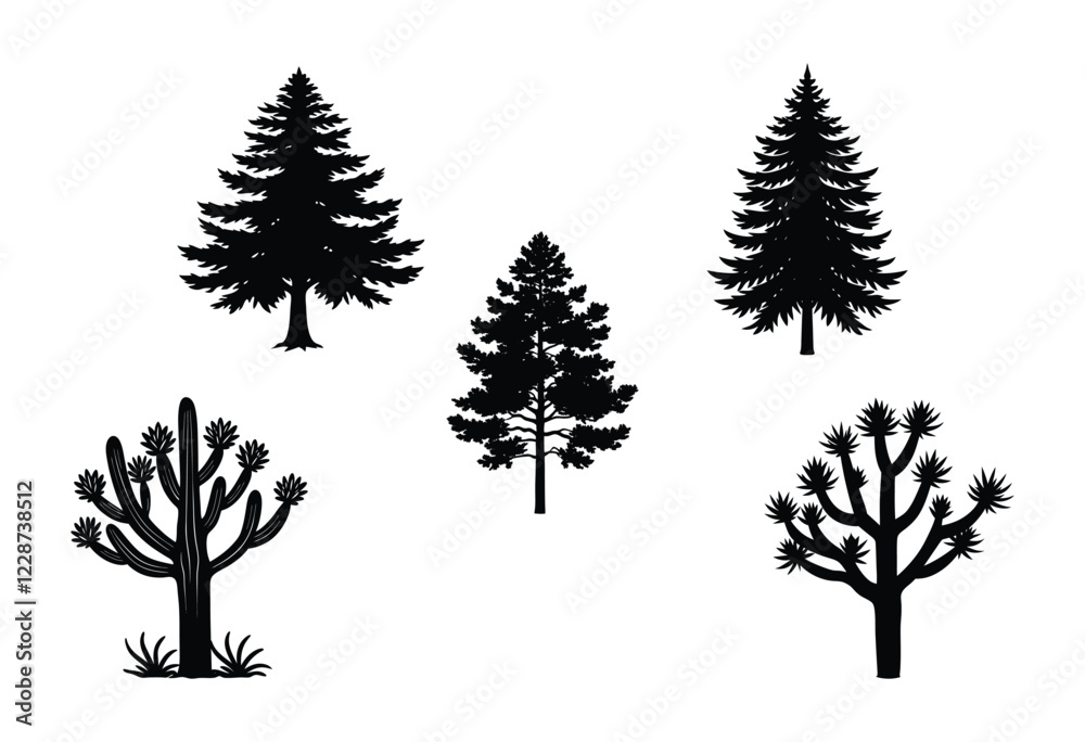 Fototapeta premium silhouettes of trees