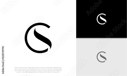 Initials CS logo design. Initial Letter Logo.	