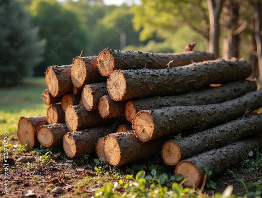 Pile of cut tree branches in a suburban backyard, bright daylight, close-up textures of bark and leaves.
Pile of cut tree branches in a suburban backyard, bright daylight, close-up textures of bark and leaves.