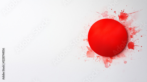 Red Circle with Splashes:  ...