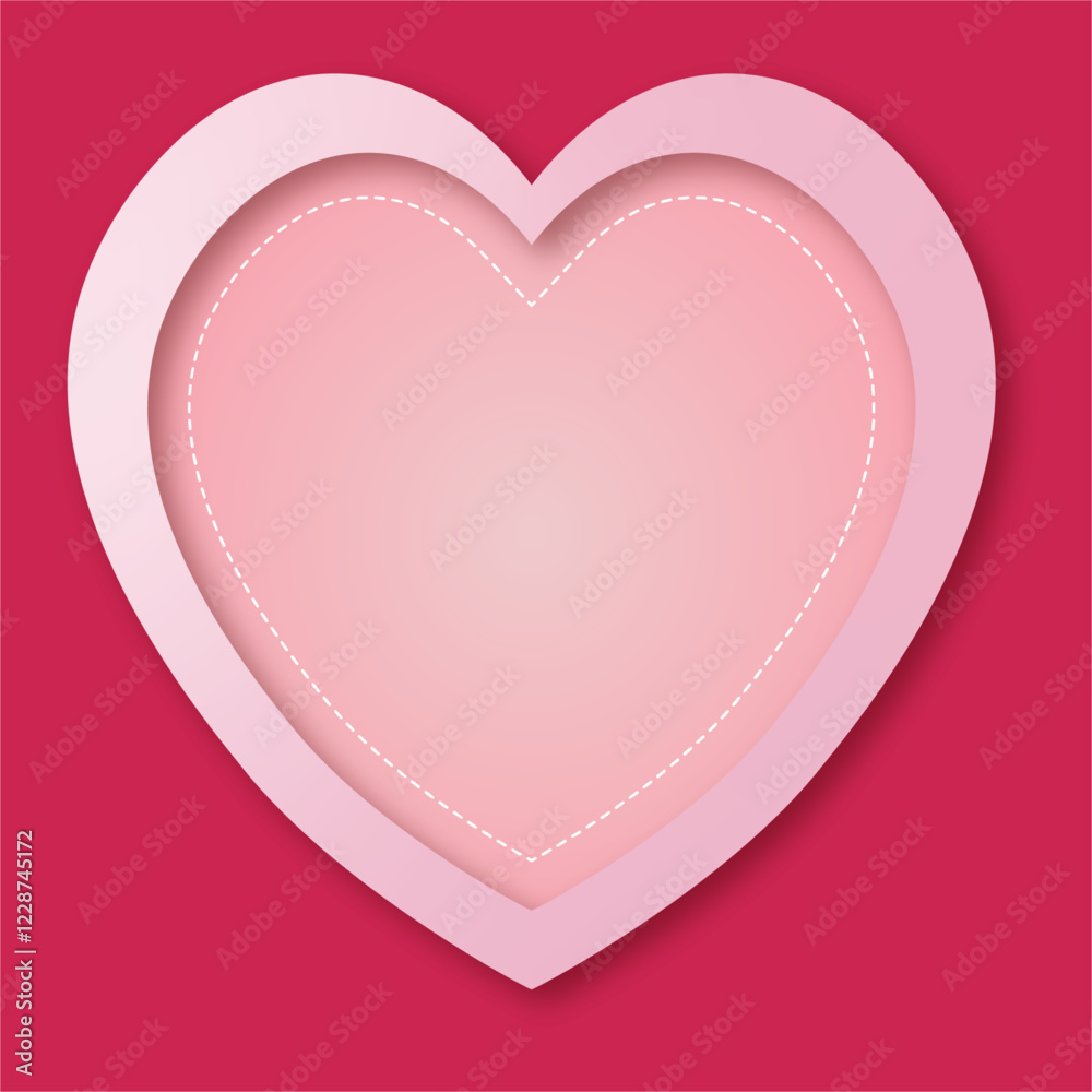 Heart Background Paper Cut Decorative Heart Background Paper Cut Decorative