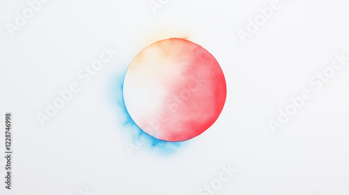 Abstract Watercolor Circle:...