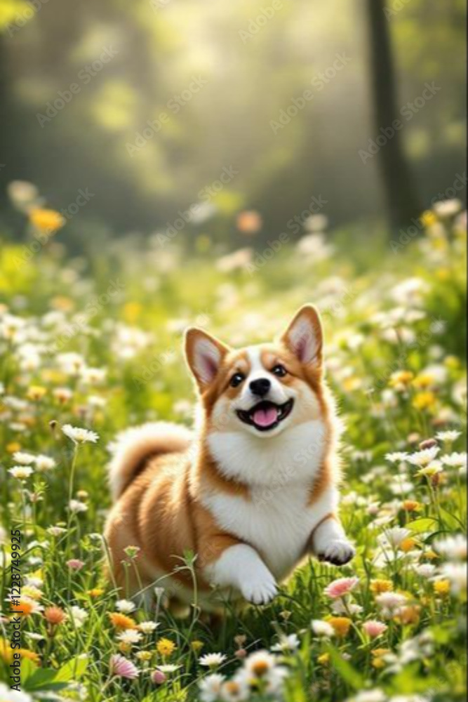 Fototapeta premium Corgi in the wild