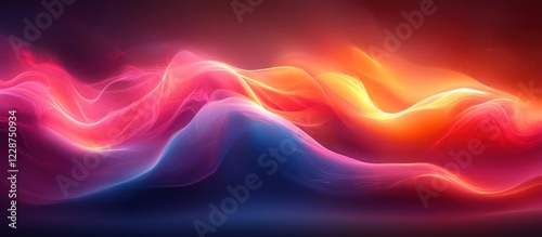 Wallpaper Mural Abstract colorful glowing wave background. Torontodigital.ca