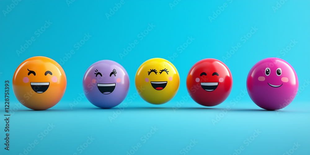 Konzept für eine Kundenzufriedenheitsumfrage. Fünf-Sterne-Bewertung auf virtueller Feedback-Schnittstelle, hervorragende Kundenzufriedenheit. Emoticons verschiedener Feedback-Ebenen, Kundenerfahrung, Konzept für eine Kundenzufriedenheitsumfrage. Fünf-Sterne-Bewertung auf virtueller Feedback-Schnittstelle, hervorragende Kundenzufriedenheit. Emoticons verschiedener Feedback-Ebenen, Kundenerfahrung,