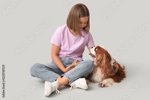 Cute little girl with King ...