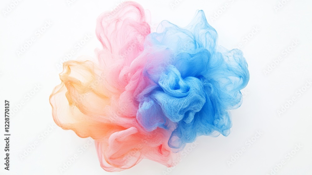 Fototapeta premium Abstract colored paint blob isolated on white background