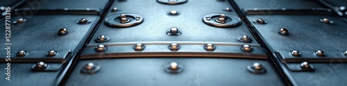 Steampunk Metal Texture: Rivets, Plates, and Industrial Design