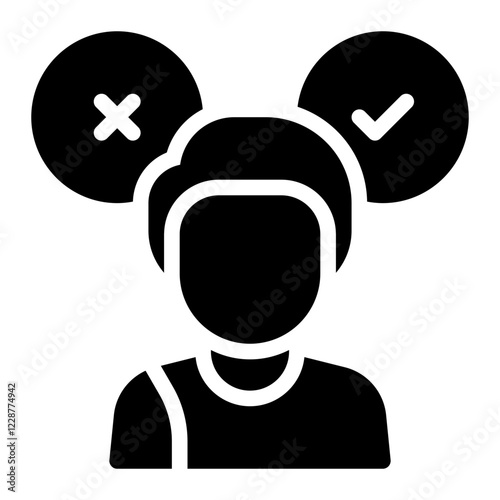 decision making glyph icon