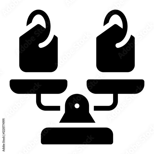 price comparison glyph icon
