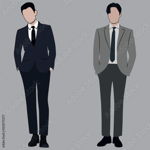 business man and person business, businessman, symbol, vector, suit, people, 