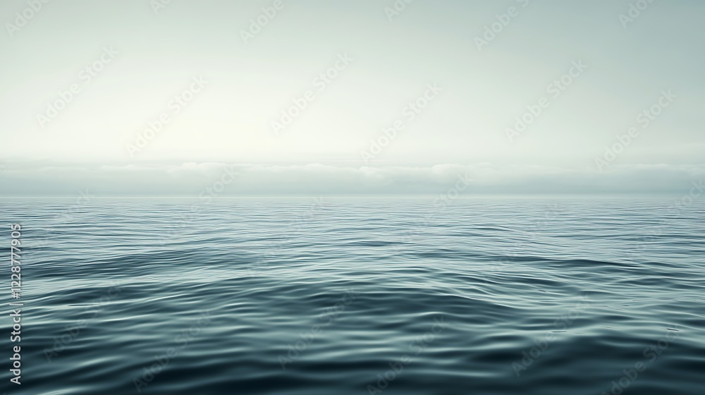 Serene Ocean Waters Under a Cloudy Sky Serene Ocean Waters Under a Cloudy Sky