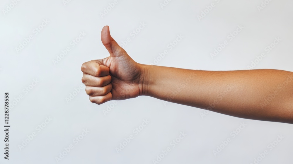 Human hand showing thumb up white background Human hand showing thumb up white background