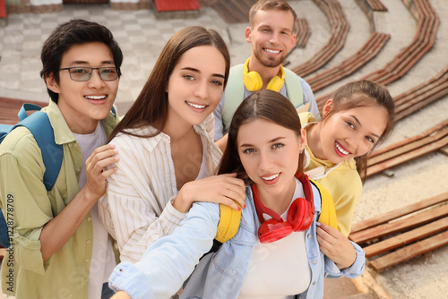 Group of students with back...
