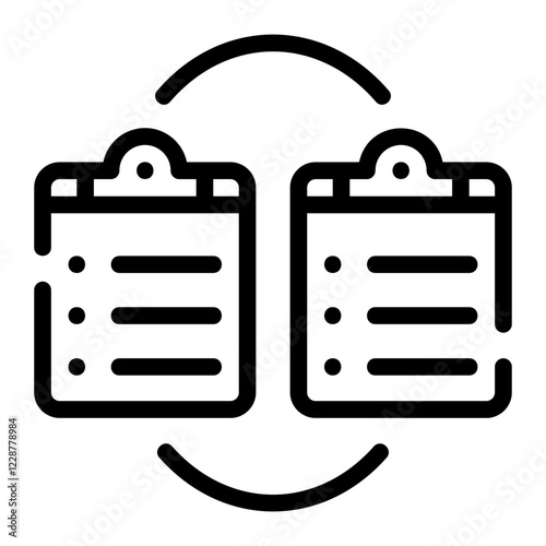 data comparison line icon