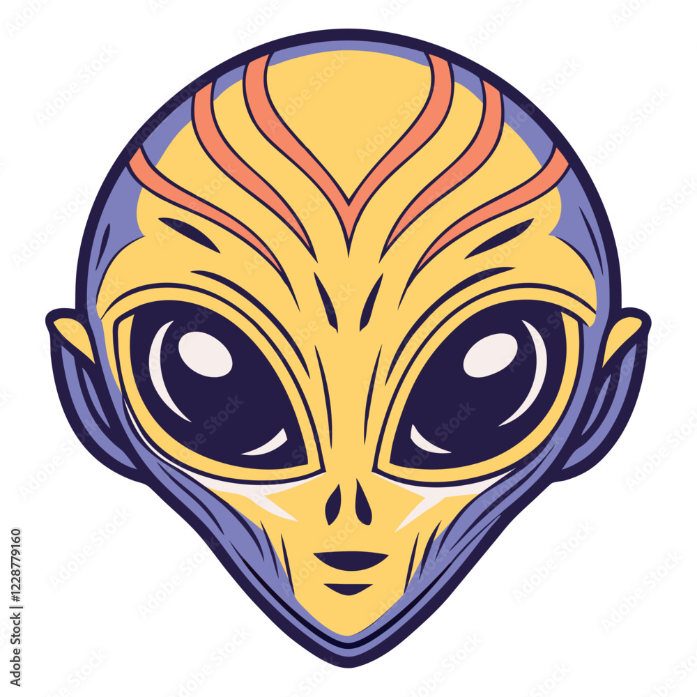 Alien Head with Large Eyes