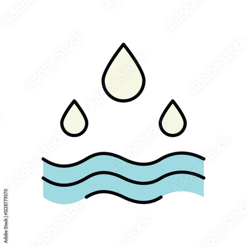 Water  icon isolated on a white background. Vector illustration.