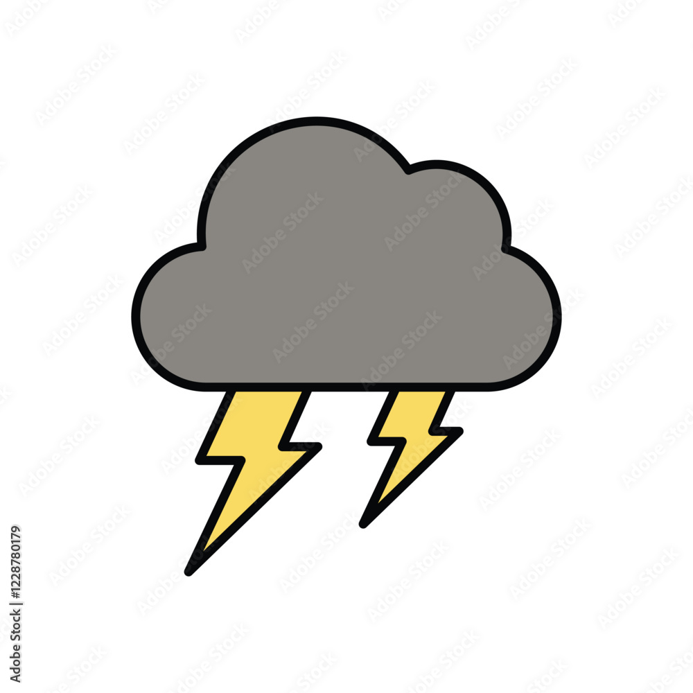 Strom icon isolated on a white background. Vector illustration. Strom icon isolated on a white background. Vector illustration.