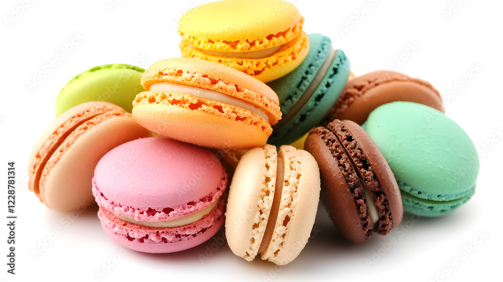 colorful macaroons isolated on white background colorful macaroons isolated on white background
