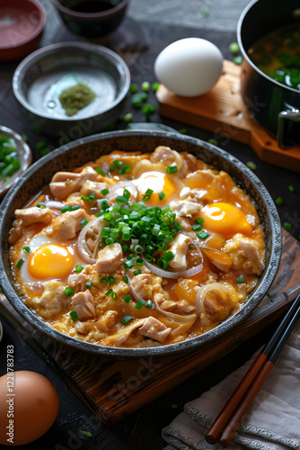 Oyakodon: Japanese Chicken and Egg Comfort Food in the making