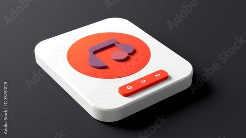 music app icon set against. icon represents a digital music platform, inviting users to explore and enjoy their favorite tunes.
