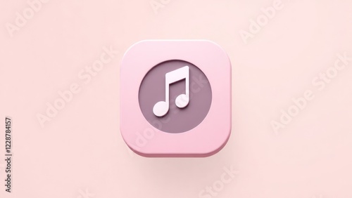 music app icon set against. icon represents a digital music platform, inviting users to explore and enjoy their favorite tunes.