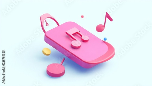 music app icon set against. icon represents a digital music platform, inviting users to explore and enjoy their favorite tunes.