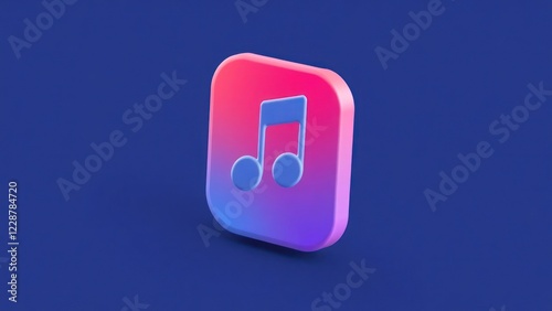 music app icon set against. icon represents a digital music platform, inviting users to explore and enjoy their favorite tunes.