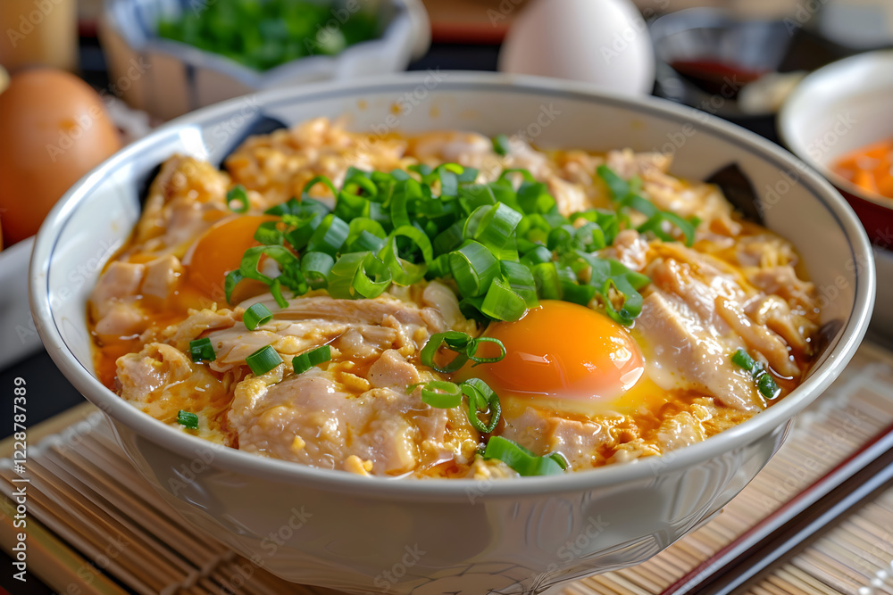 Oyakodon: Japanese Chicken and Egg Comfort Food in the making Oyakodon: Japanese Chicken and Egg Comfort Food in the making