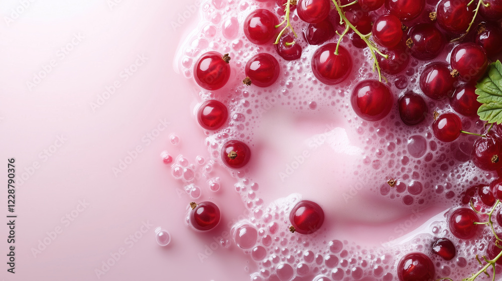 Organic Beauty Display Featuring Black Currant Extracts, Generative AI Organic Beauty Display Featuring Black Currant Extracts, Generative AI