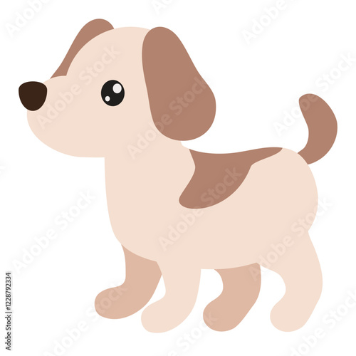 Cute puppy  dog vector cartoon illustration