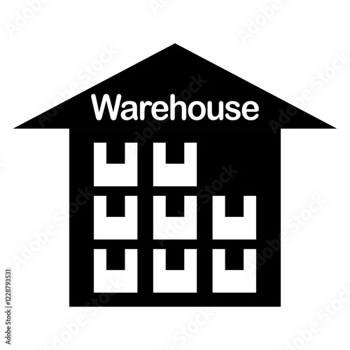 Warehouse Storage Facility Icon