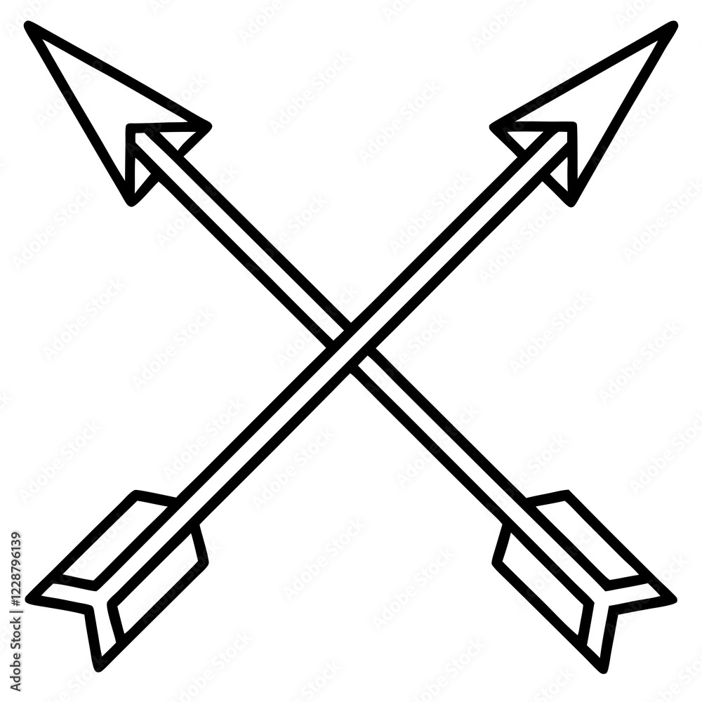 Elegant Line Art Crossed Arrows Pack