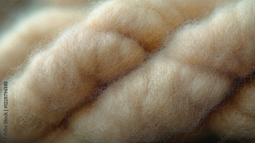 Fototapeta premium Macro Close-Up of Soft Wool Fibers Texture