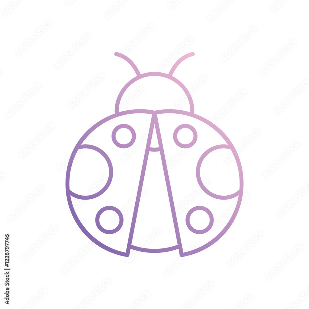 Ladybug icon isolated on a white background. Vector illustration. Ladybug icon isolated on a white background. Vector illustration.