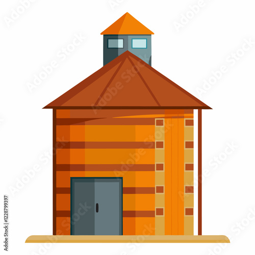 granary vector illustration