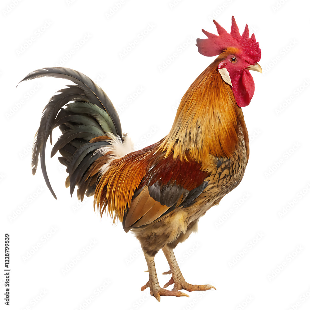 Fototapeta premium rooster isolated on white background